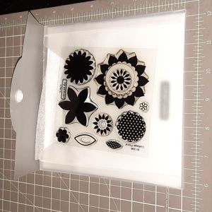 Cottage Floral clear cling stamp set